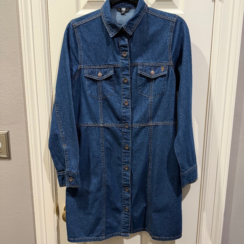 FRYE denim button down dress & duster—Size small